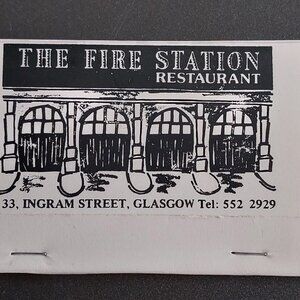 vintage matches from The Fire Station Restaurant, Glasgow
